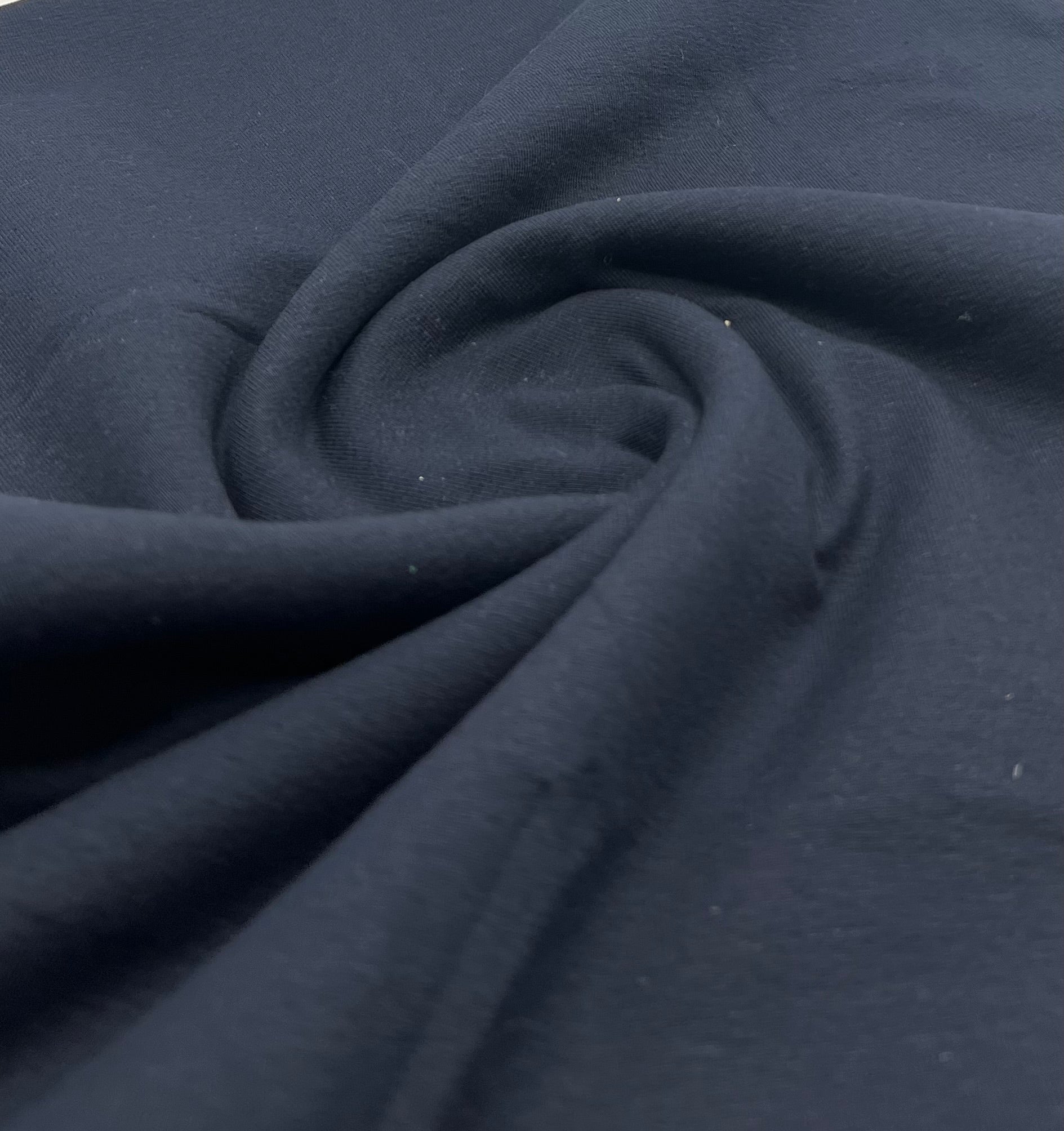 Navy Cotton Stretch Jersey 200 GSM 95/5 Lycra 4 Way Stretch - T9 Fabrics